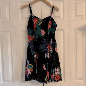Old Navy Black Dress with Colorful Floral Pattern